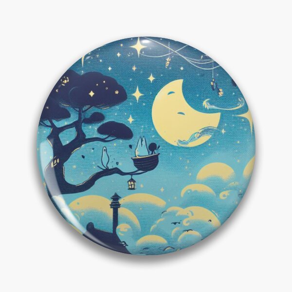 Aperçu de l'œuvre Ciel étoilé au clair de lune créée et vendue par cloverstudio.