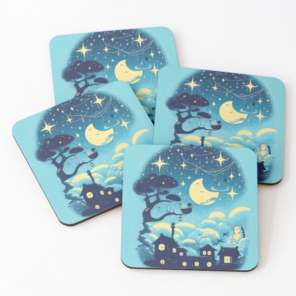 Item preview, Moonlit starry night sky designed and sold by cloverstudio.