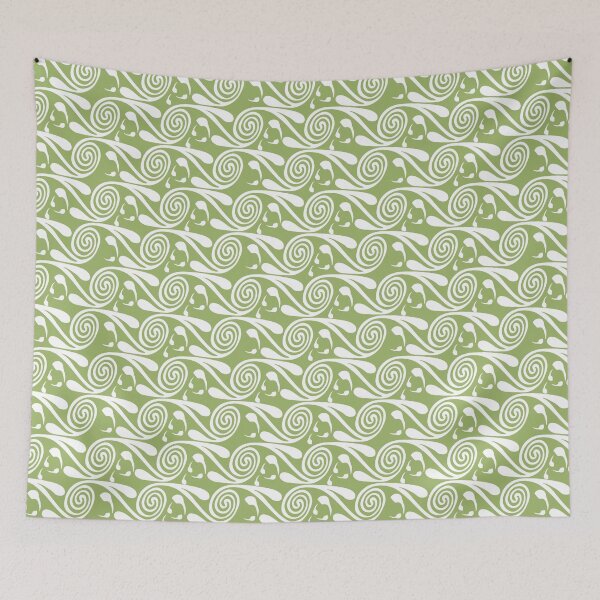 Item preview, Patrón orgánico del círculo minoico verde designed and sold by Aeterna Prints.