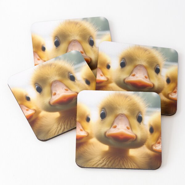 Item preview, Ducklings on water digital print of baby newborn ducklings swimming wall art gift for outdoorsman bathroom bedroom man cave designed and sold by Wyokid.