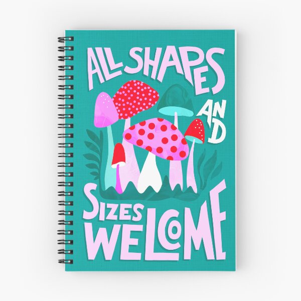 Item preview, Motivational Body love Mushroom illustration 1. Teal and Pink designed and sold by Dominiquevari.