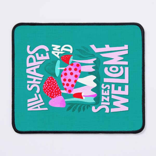 Item preview, Motivational Body love Mushroom illustration 1. Teal and Pink designed and sold by Dominiquevari.