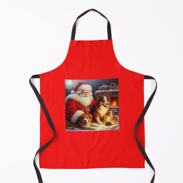 Item preview, Christmas Santa Claus with Dogs 1 designed and sold by CrankyOldDude.