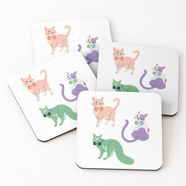 Item preview, Colorful Cats with Bowties Design designed and sold by CarefulCreation.