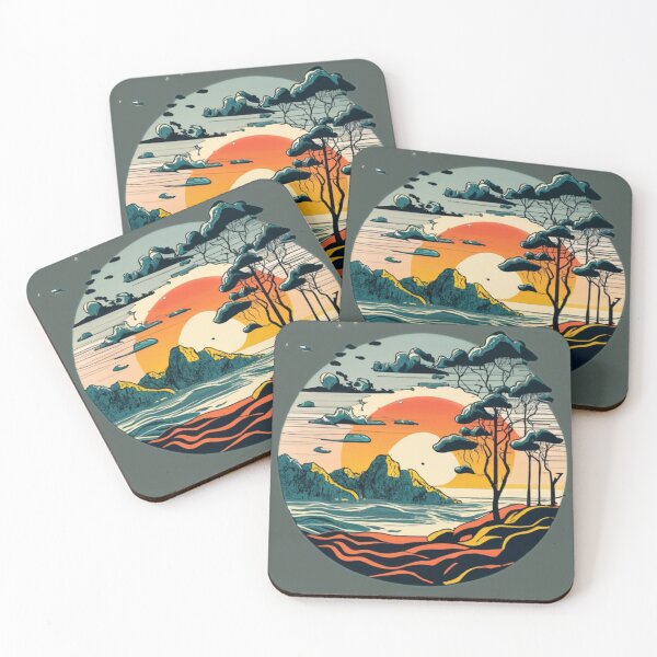 Item preview, Japanese style sunset 4 designed and sold by rayo-art.