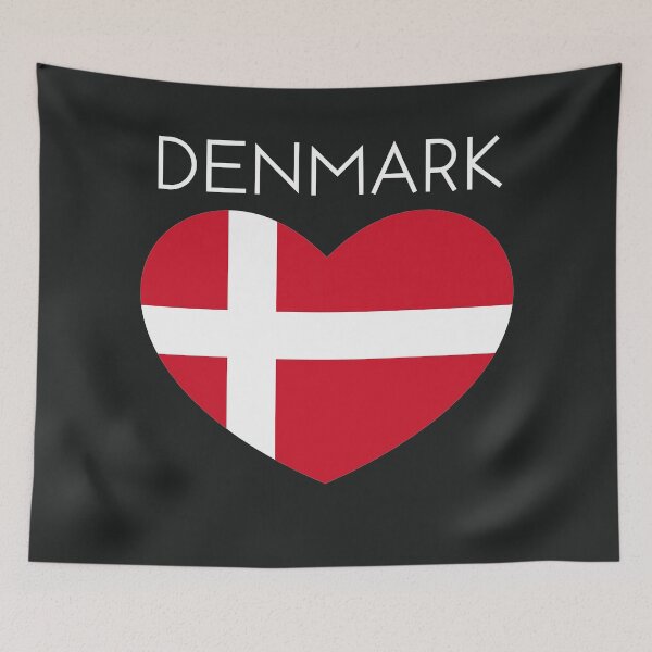 Item preview, Denmark Flag - Denmark Love designed and sold by Sketch-Shack.
