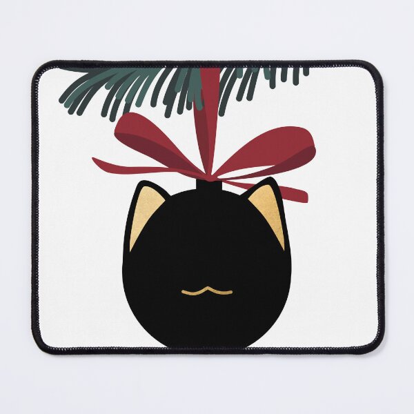 Item preview, Meowrry Christmas bauble (black, white) designed and sold by blursbyai.
