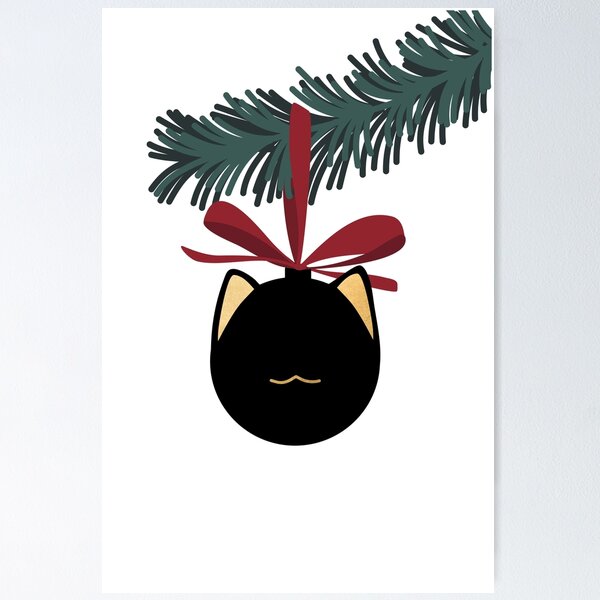 Item preview, Meowrry bauble (black, white) designed and sold by blursbyai.