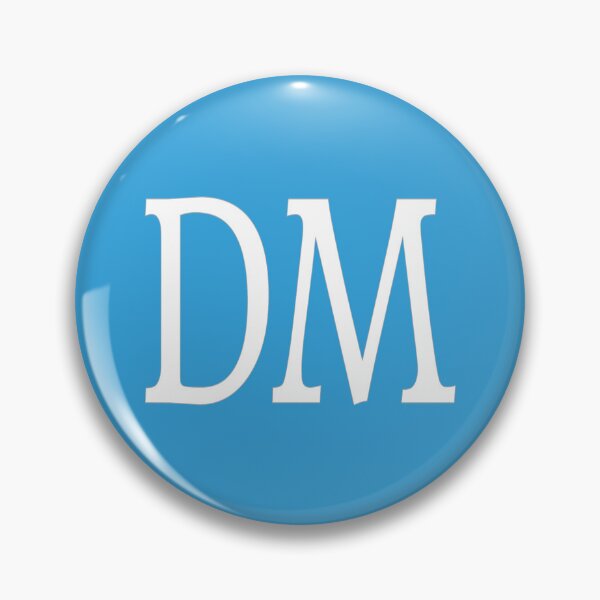 Item preview, DM Initials Monogram Elegant White Letters designed and sold by Jeallan Designs.