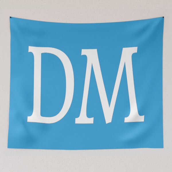Item preview, DM Initials Monogram Elegant White Letters designed and sold by Jeallan Designs.