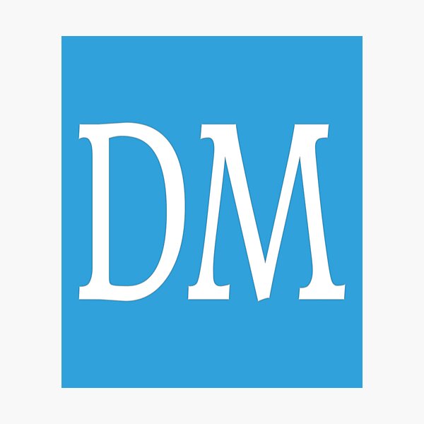 Artikelvorschau, DM-Initialen-Monogramm-elegante weiße Buchstaben entworfen und verkauft von Jeallan Designs.