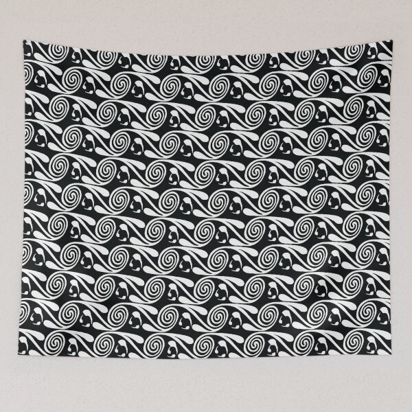 Item preview, Patrón orgánico del círculo minoico negro designed and sold by Aeterna Prints.