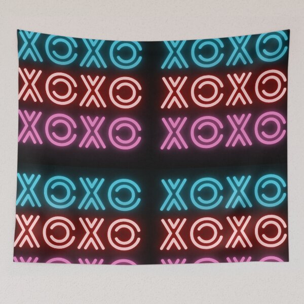 Item preview, XOXO in Blue, Red, and Pink Neon Color designed and sold by erkabees.
