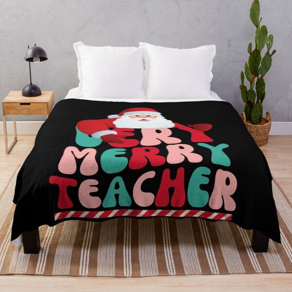 Item preview, Very Merry Teacher Santa Retro designed and sold by SunfullyYours.