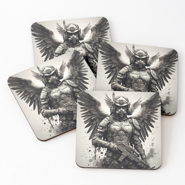 Item preview, Fantasy Warrior with Gas Mask / Angel of Death designed and sold by SoccaTamam.