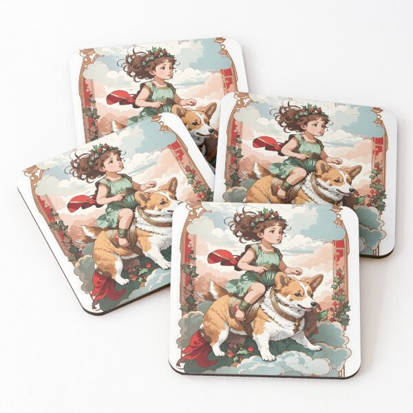 Item preview, Girls ride corgi designed and sold by shaiyakeisky.