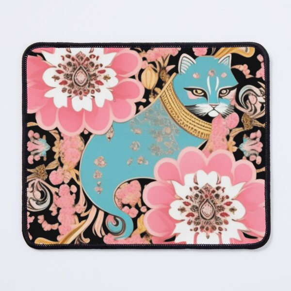 Item preview, Persian cat floral designed and sold by Roxburylane.