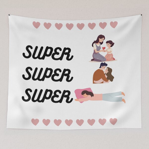 Artikelvorschau, Super Mama, Super Frau, Super müde entworfen und verkauft von MagoDelDiseno.