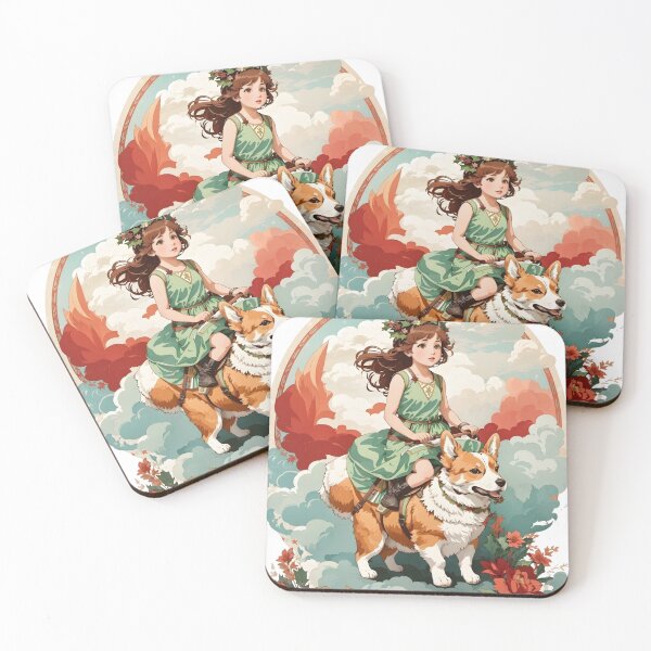 Item preview, Girls ride corgi designed and sold by shaiyakeisky.