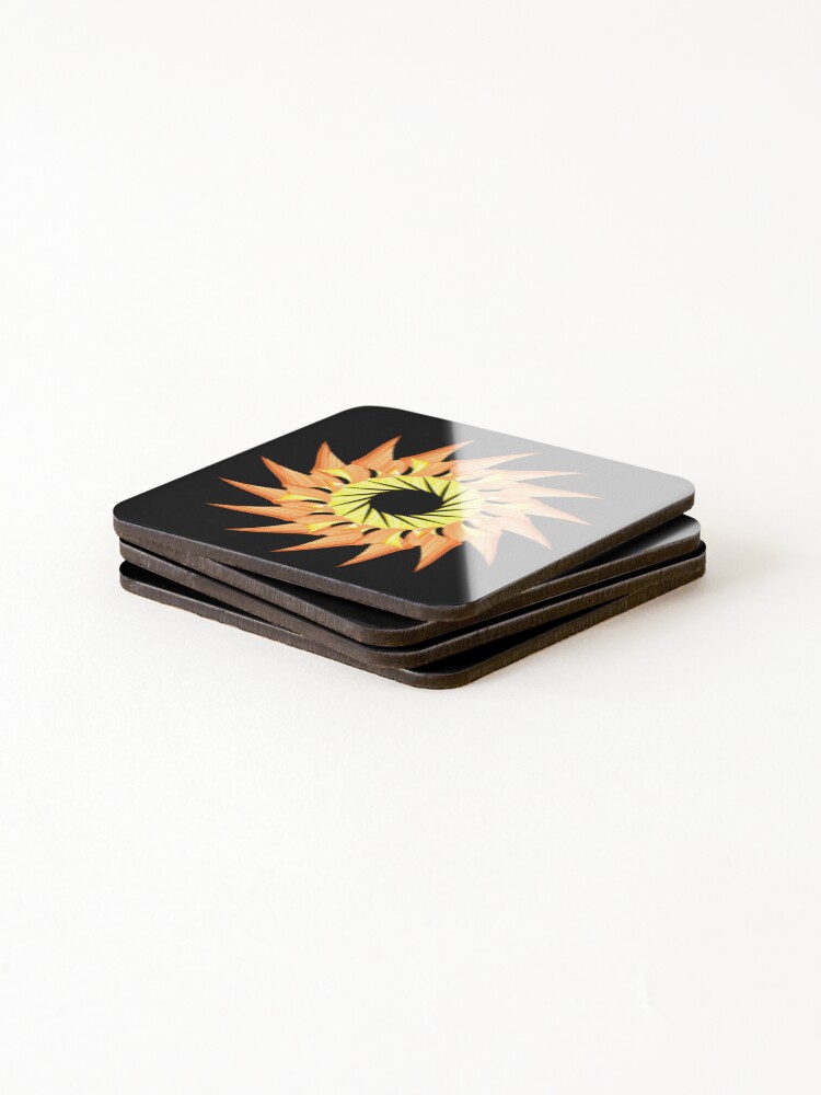 Thumbnail 4 of 5, Coasters (Set of 4), Red sun designed and sold by RomeoAzahar.