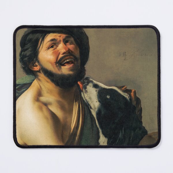 Item preview, Hendrick ter Brugghen Art: Laughing Bravo with Dog designed and sold by TheSoulOfArt.