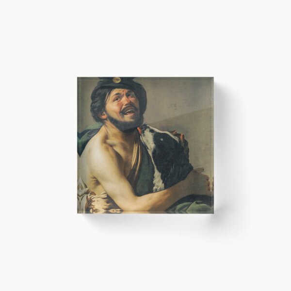 Item preview, Hendrick ter Brugghen Art: Laughing Bravo with Dog designed and sold by TheSoulOfArt.