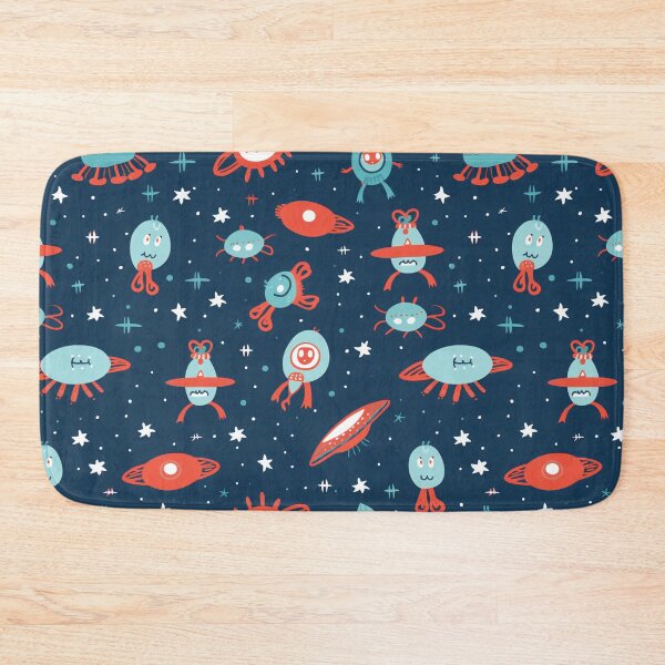 Item preview, Alien and space ships in a cosmic rendezvous designed and sold by StrawberryJolly.