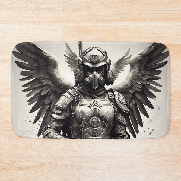 Item preview, Fantasy Warrior with Gas Mask / Angel of Death designed and sold by SoccaTamam.