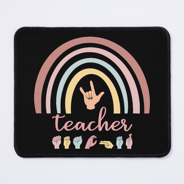 Item preview, ASL Teacher I - Boho Rainbow designed and sold by Lemon Pepper.