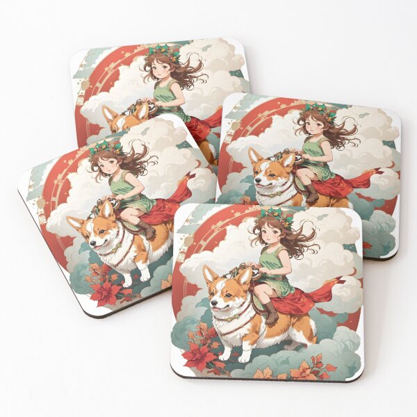 Item preview, Girls ride corgi designed and sold by shaiyakeisky.