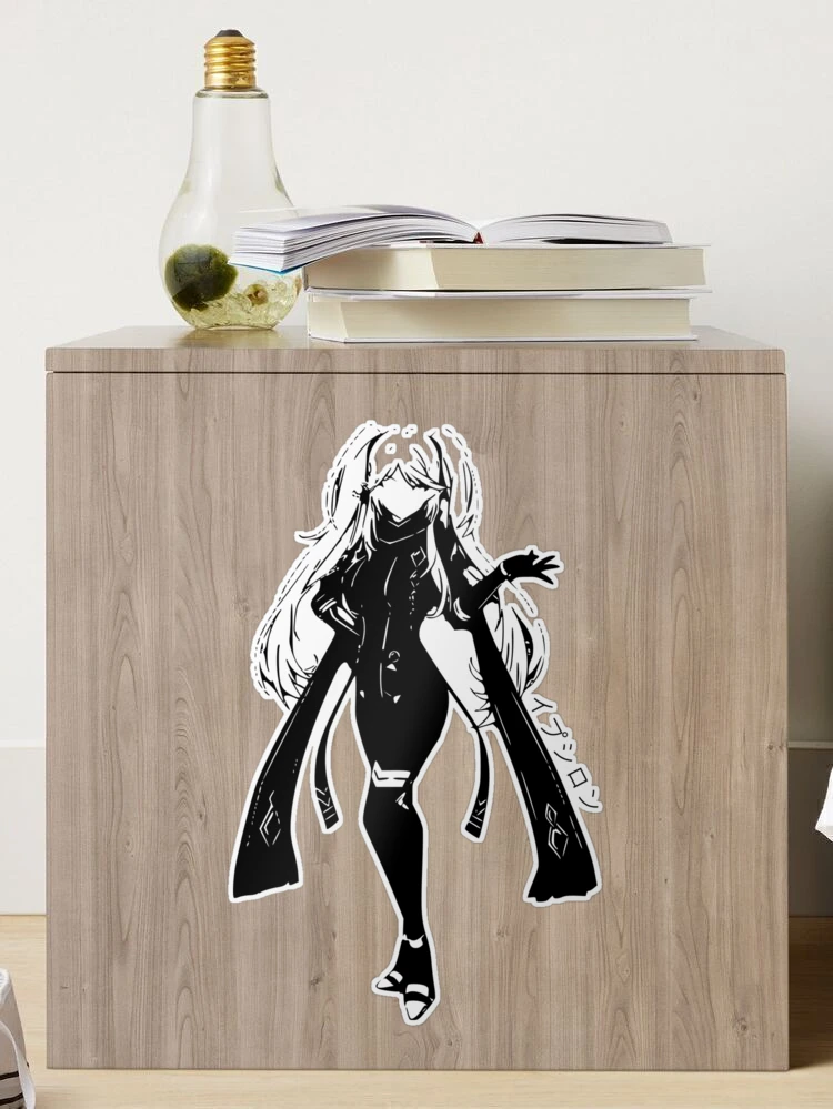 Epsilon Fake Boobs The Eminence in Shadow Kage no Jitsuryokusha ni  Naritakute Cosplay Figure Black and White Minimalist Anime Chartacters D9  TEIS24 Sticker for Sale by Animangapoi