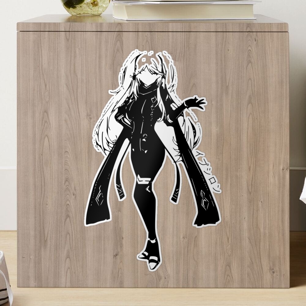 Epsilon Fake Boobs The Eminence in Shadow Kage no Jitsuryokusha ni  Naritakute Cosplay Figure Black and White Minimalist Anime Chartacters D9  TEIS24 Sticker for Sale by Animangapoi