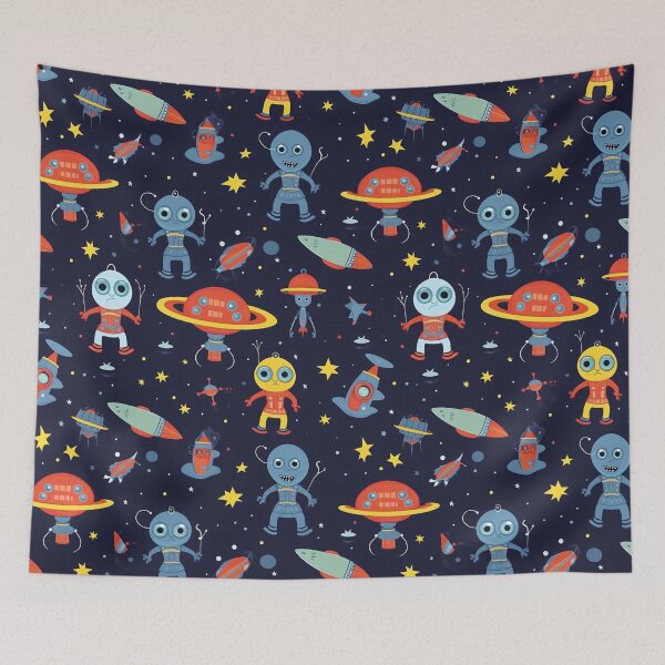 Item preview, Alien with space ships embarks on an epic voyage designed and sold by StrawberryJolly.