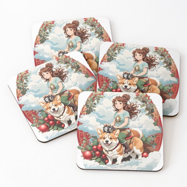 Item preview, Girls ride corgi designed and sold by shaiyakeisky.