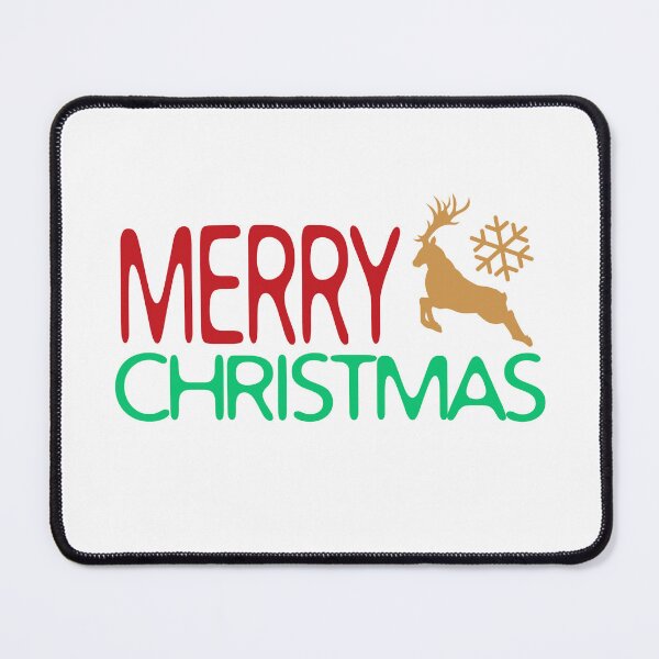 Item preview, Merry Christmas with Elk and Snowflake designed and sold by NosandEdgy.