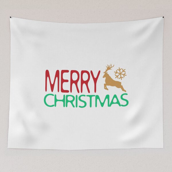 Item preview, Merry Christmas with Elk and Snowflake designed and sold by NosandEdgy.