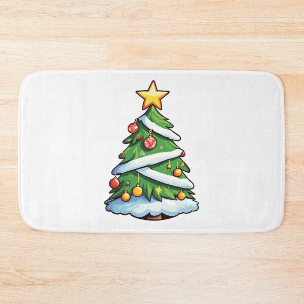 Item preview, Cartoon christmas tree with the big golden star on top designed and sold by twisted-dot.
