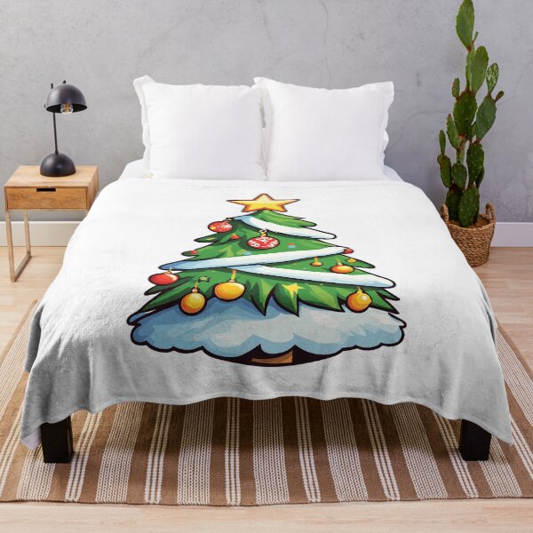 Item preview, Cartoon christmas tree with the big golden star on top designed and sold by twisted-dot.