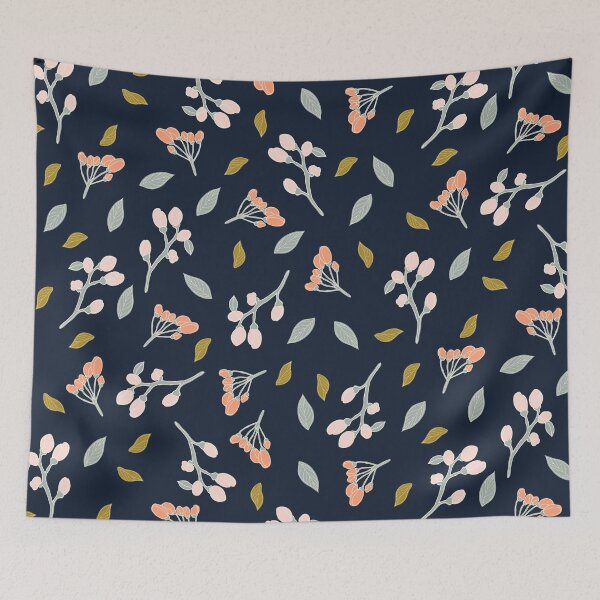 Item preview, Orange Buds With Leaves on Dark Background designed and sold by BrankaPD.