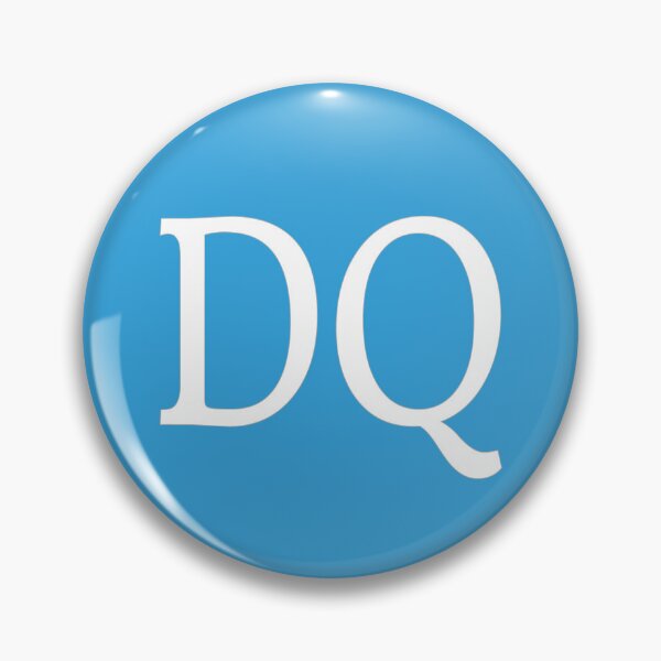 Aperçu de l'œuvre DQ Initiales Monogramme Lettres blanches élégantes créée et vendue par Jeallan Designs.
