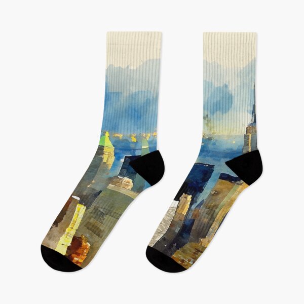 Item preview, Manhattan view in watercolor designed and sold by Photopat.