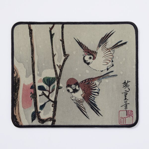 Item preview, Sparrows and Camellias in the Snow (1838) - Utagawa Hiroshige designed and sold by SALON DES ARTS.