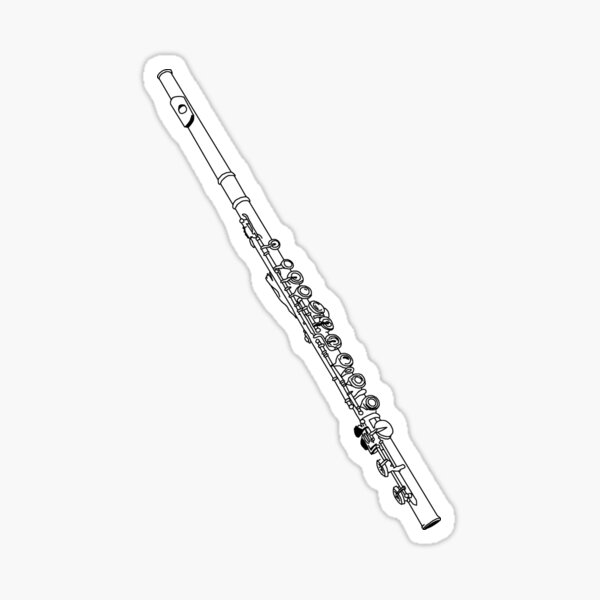 Flute Sketch Sticker