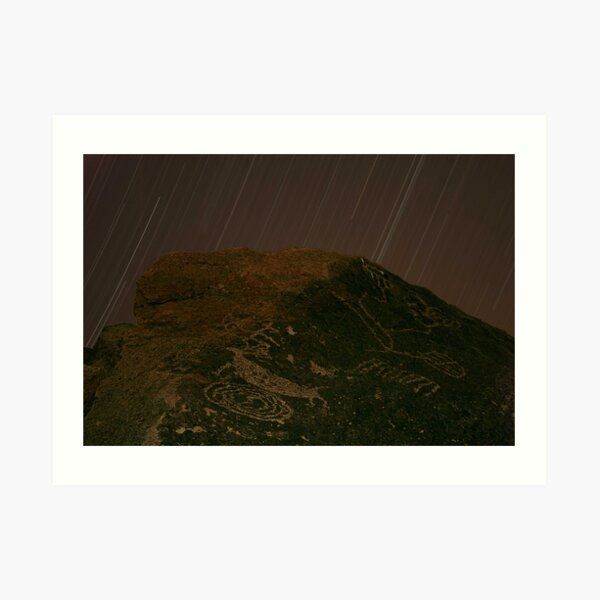 Stars Over Petroglyphs, Eastern Sierra Art Print