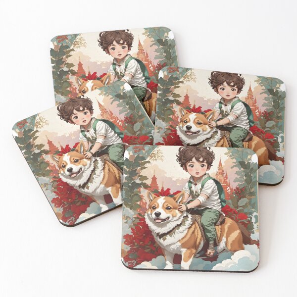 Item preview, Christmas boys ride corgi designed and sold by shaiyakeisky.