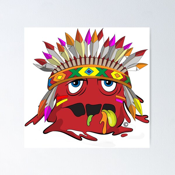 Aperçu de l'œuvre Slime Monster Rouge Rouge Indien créée et vendue par AndreOwl.
