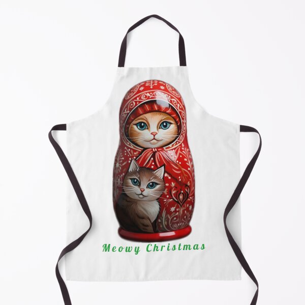Item preview, Meowy Christmas wish from a cat mom Matreshka designed and sold by OliveAndSnow.