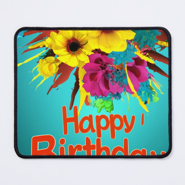 Item preview, Bouquet of colorful flowers on blue background designed and sold by Photopat.