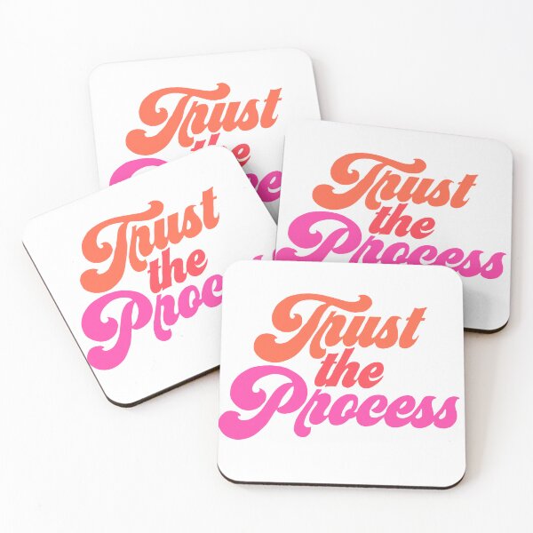 Item preview, Trust the process in coral and pink designed and sold by adesignworld.