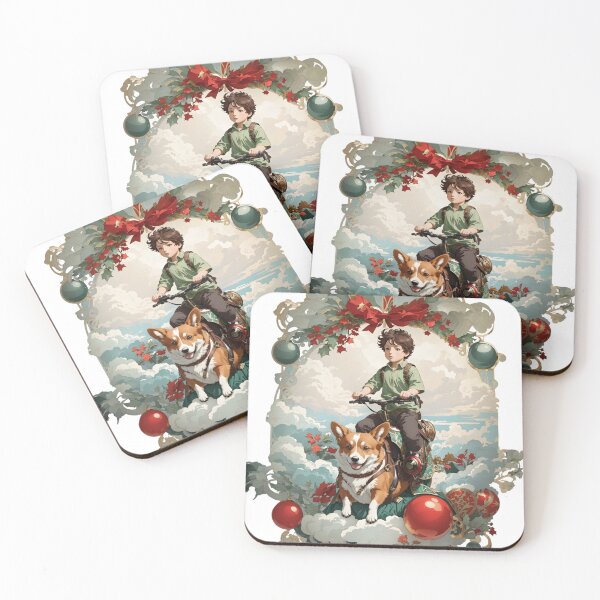 Item preview, Christmas boys ride corgi designed and sold by shaiyakeisky.